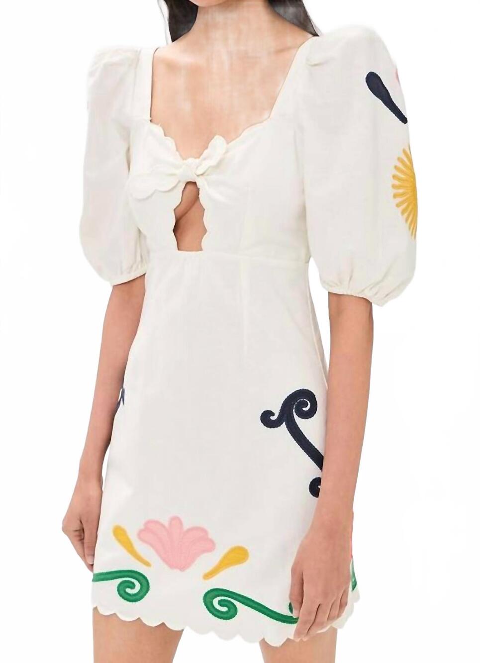 NEW CAROLINA K greta dress in off white